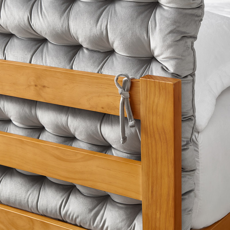 DormCo Rainha Cushion Tufted College Headboard Velvet Crush Dark